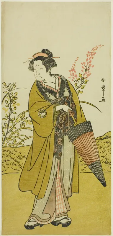 The Actor Otani Tomoemon I as Otsuma in the Play Kabuki no Hana Bandai Soga, Performed at the Ichimura Theater in the Fourth Month, 1781