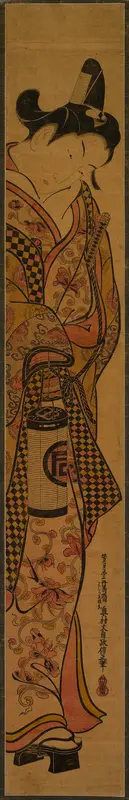 The Actor Sanogawa Ichimatsu I Holding a Lantern