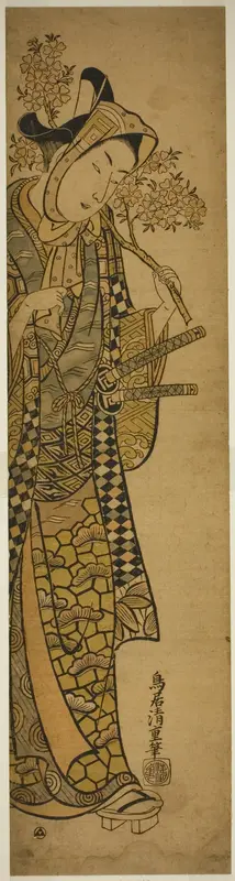 The Actor Sanogawa Ichimatsu l as a young man Wall Art by Torii Kiyoshige - High-Resolution Digital Print