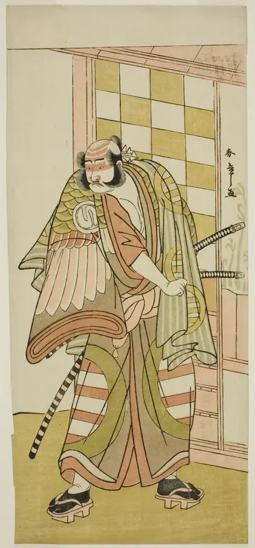 The Actor Sawamura Sojuro III as Kobayashi no Asahina Saburo in the Play Kuruwagayoi Komachi Soga, Performed at the Nakamura Theater in the Second Month, 1781