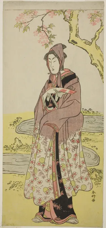 The Actor Segawa Kikunojo III as Kumenosuke in the Play Keisei Natori Soga, Performed at the Kiri Theater in the Second Month, 1788