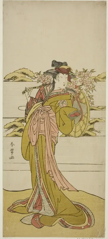 The Actor Segawa Kikunojo III as Onatsu in the Play Kabuki no Hana Bandai Soga, Performed at the Ichimura Theater in the Third Month, 1781