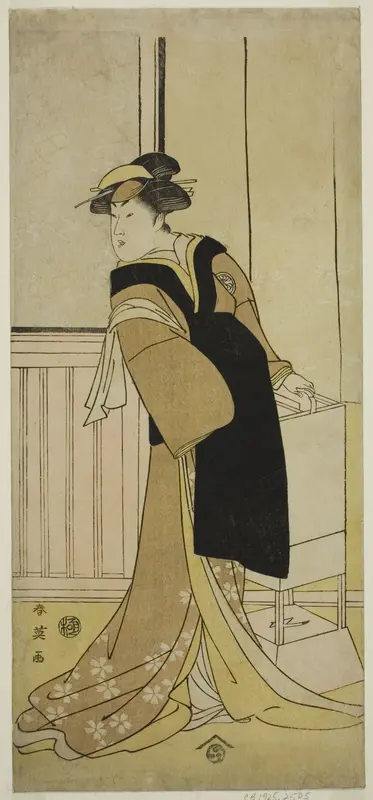 The Actor Segawa Kikunojo III as Otoma (?) in the Play Sayo no Nakayama Hiiki no Tsurigane (?), Performed at the Nakamura Theater (?) in the Eleventh Month, 1790 (?) Wall Art by Katsukawa Shun'ei - High-Resolution Digital Print