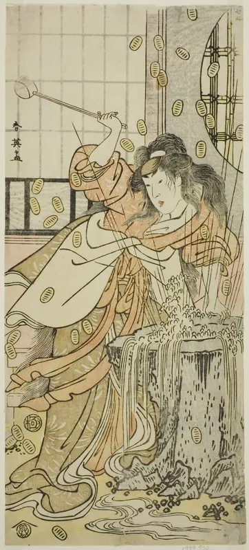 The Actor Segawa Kikunojo III as the Dragon Maiden Disguised as Osaku in the Play Sayo no Nakayama Hiiki no Tsurigane, Performed at the Nakamura Theater in the Eleventh Month, 1790
