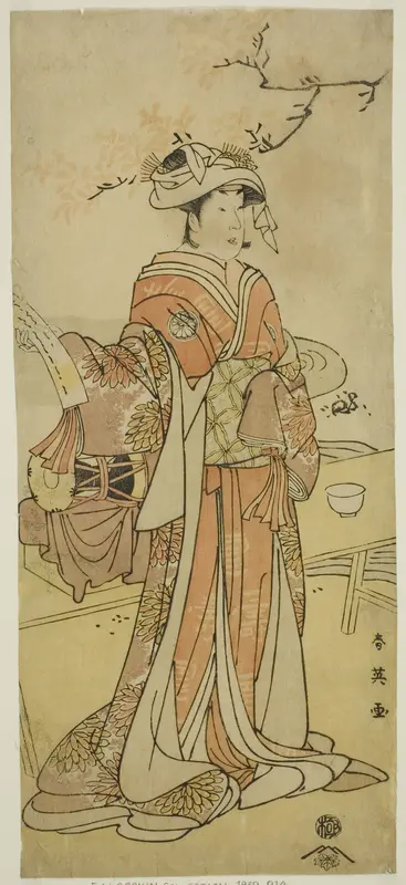 The Actor Segawa Kikunojo III as the Female Fox-Fairy Otatsu-gitsune Disguised as Shizuka Gozen in the Play Kogane Saku Date no Okida, Performed at the Ichimura Theater in the Eleventh Month, 1792