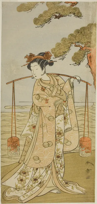 The Actor Segawa Kitsuji III as Murasame in the Play Gohiiki Kanjincho, Performed at the Nakamura Theater in the Eleventh Month, 1773 Wall Art by Katsukawa Shunsho - High-Resolution Digital Print