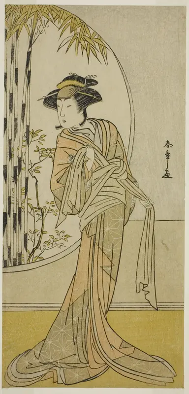 The Actor Tsuneyo II as Okaru in the Play Kanadehon Chushingura, Performed at the Morita Theater in the Eighth Month, 1779 Wall Art by Katsukawa Shunsho - High-Resolution Digital Print