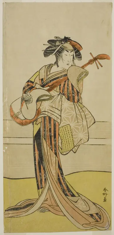 The Actor Yamashita Mangiku I as Osan in the Play Kitekaeru Nishiki no Wakayaka, Performed at the Nakamura Theater in the Eleventh Month, 1780