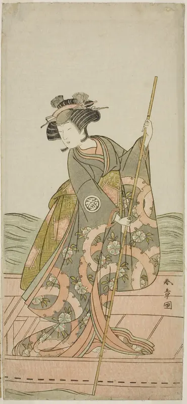 The Actor Yoshizawa Iroha I as Princess Yosooi (Yosooi Hime) in the Play Kikujido Shuen no Iwaya, Performed at the Morita Theater in the Eleventh Month, 1775 Wall Art by Katsukawa Shunsho - High-Resolution Digital Print