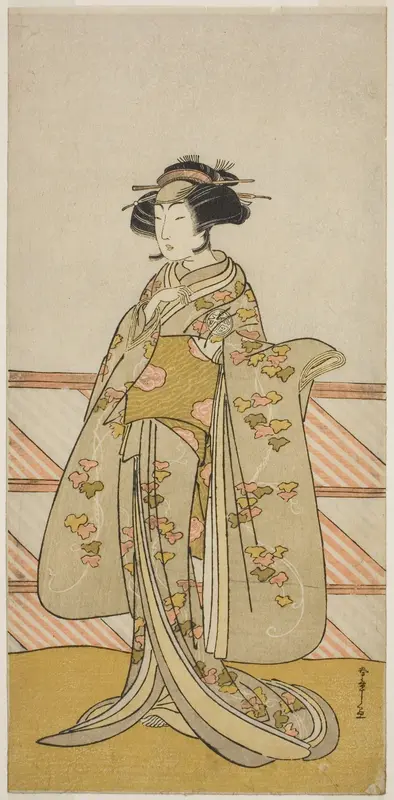 The Actor Yoshizawa Iroha I as Tamamo no Mae (?) in the Play Sakuya Kono Hana no Kaomise (?), Performed at the Nakamura Theater (?) in the Eleventh Month, 1776 (?)