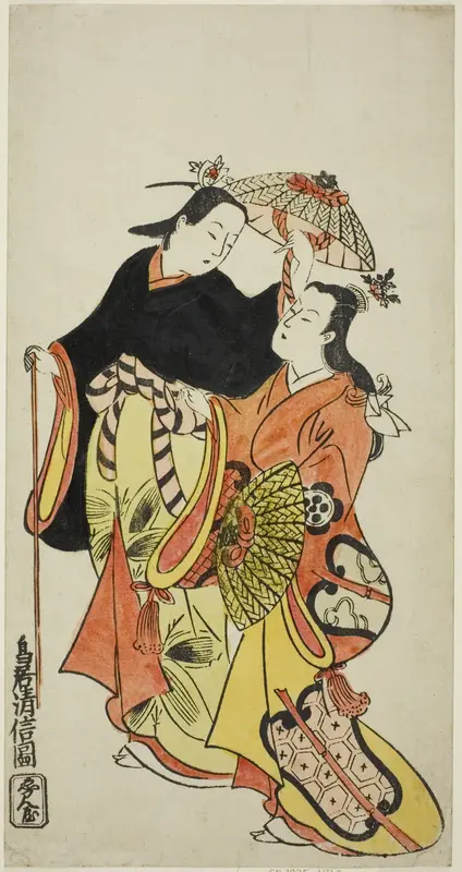 The Actors Ichikawa Monnosuke I and Dekijima Daisuke II