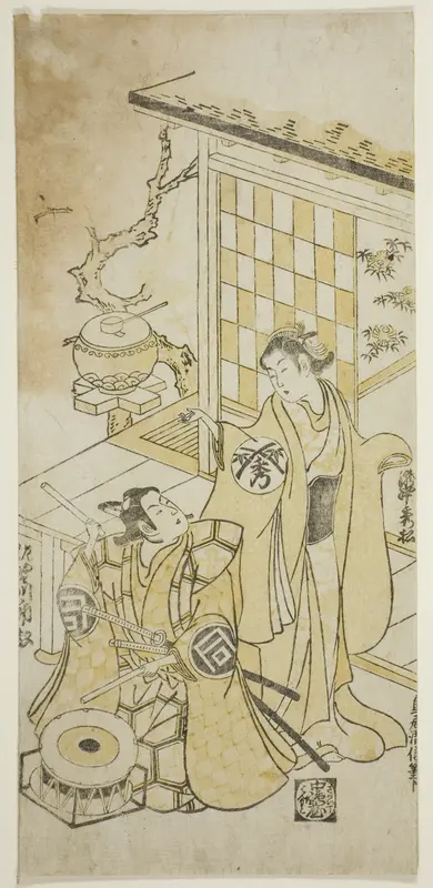 The Actors Takinaka Hidematsu I and Sanogawa Ichimatsu I