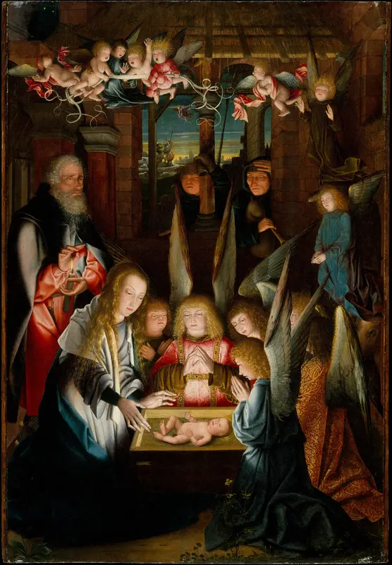 The Adoration of the Christ Child Wall Art by Jan Joest of Kalkar - High-Resolution Digital Print