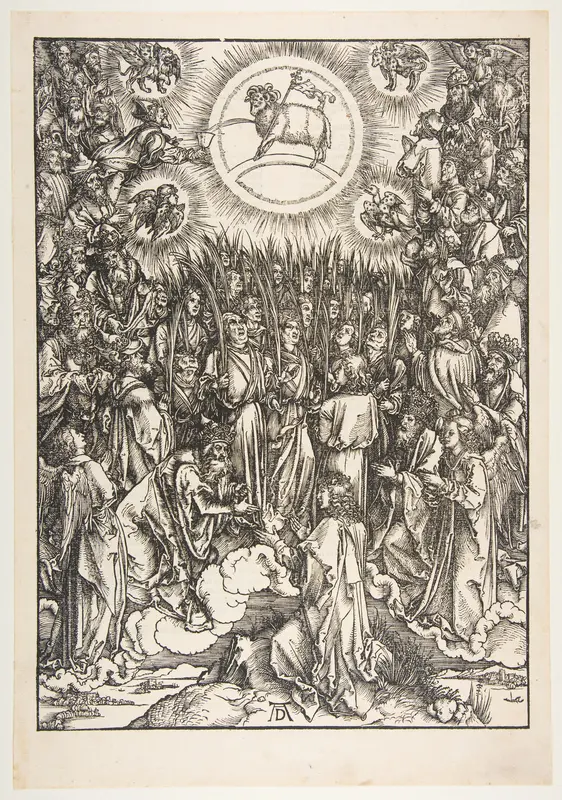 The Adoration of the Lamb, from "The Apocalypse" Wall Art by Albrecht Dürer - High-Resolution Digital Print