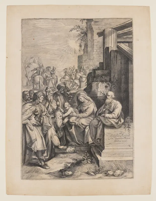 The Adoration of the Magi Wall Art by Jacob Matham - High-Resolution Digital Print