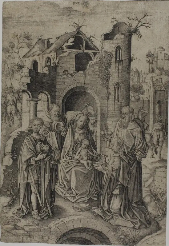 The Adoration of the Magi Wall Art by Master I.A.M. of Zwolle - High-Resolution Digital Print