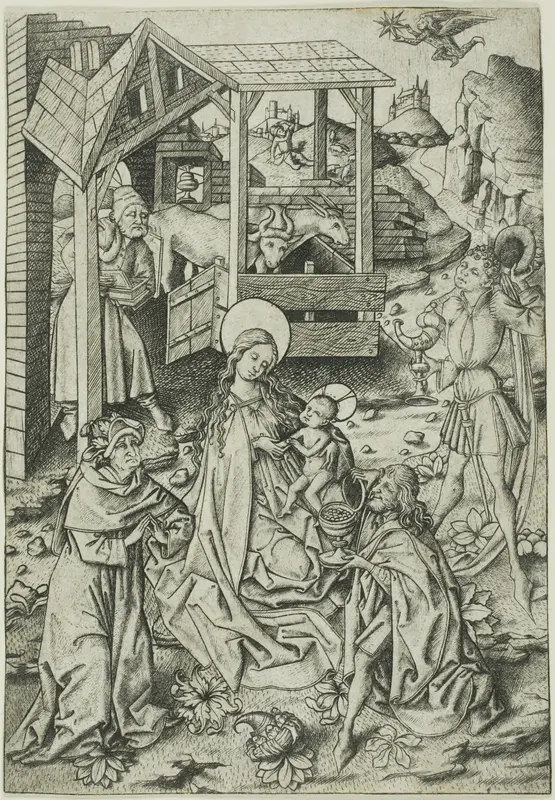 The Adoration of the Magi Wall Art by Master E.S. - High-Resolution Digital Print