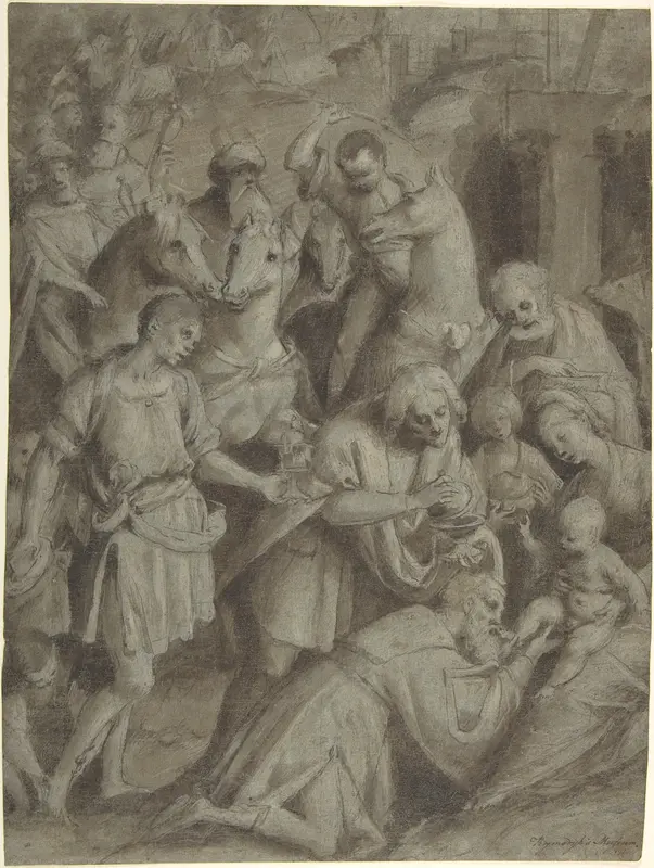 The Adoration of the Magi Wall Art by Bernardino Lanino - High-Resolution Digital Print