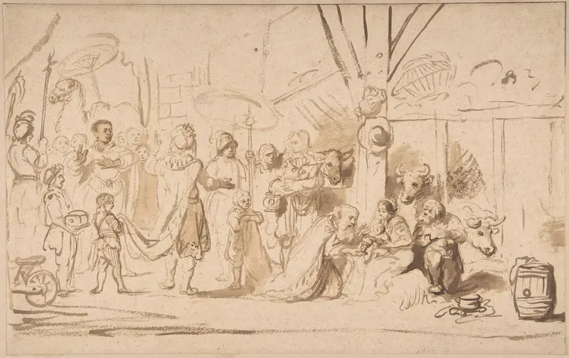 The Adoration of the Magi Wall Art by Nicolaes Maes - High-Resolution Digital Print