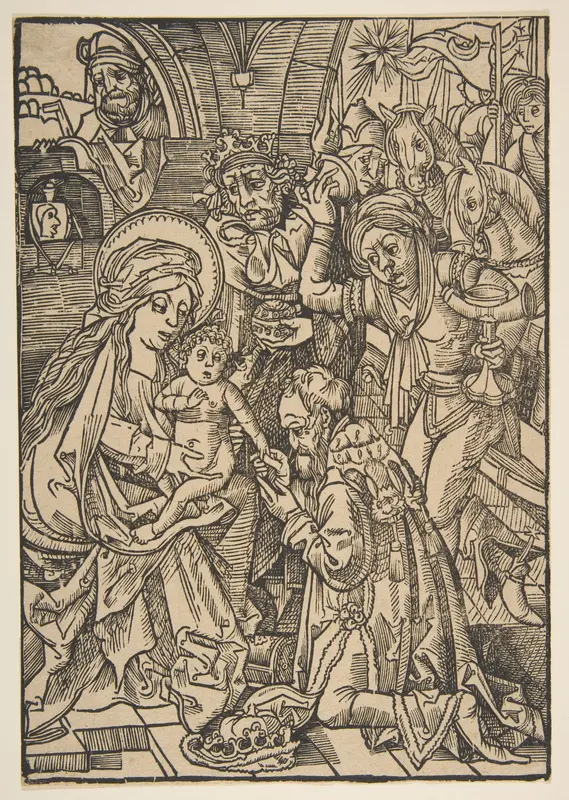 The Adoration of the Magi Wall Art by Anonymous, German, 15th century - High-Resolution Digital Print
