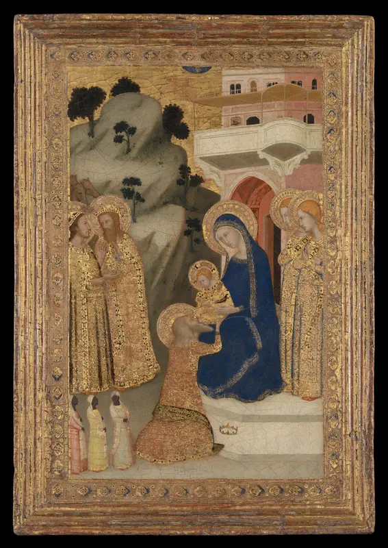 The Adoration of the Magi Wall Art by Italian, Neapolitan Follower of Giotto - High-Resolution Digital Print