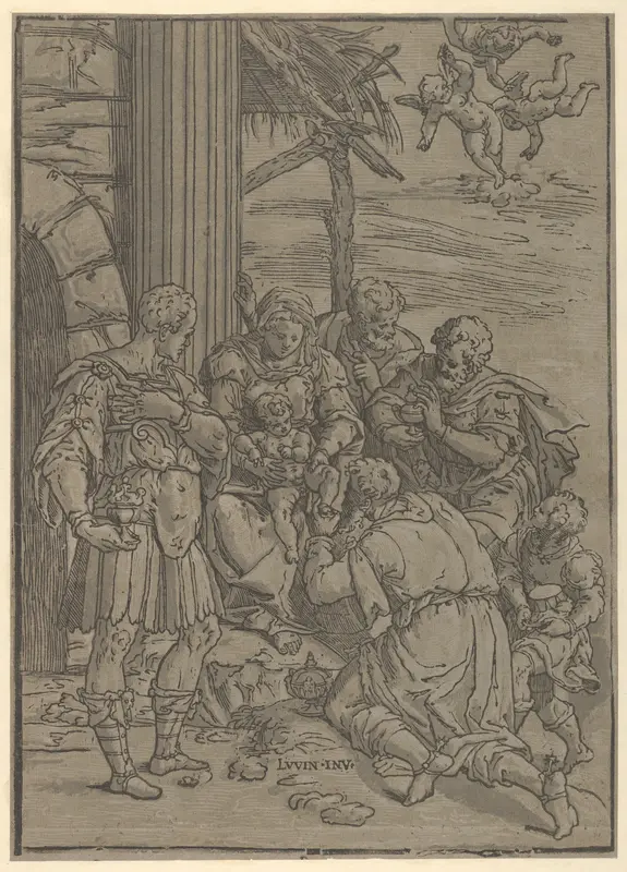 The Adoration of the Magi Wall Art by Andrea Andreani - High-Resolution Digital Print