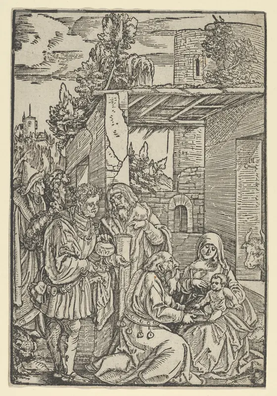 The Adoration of the Magi, from Ewangeli und Epistel Wall Art by Hans Schäufelein - High-Resolution Digital Print