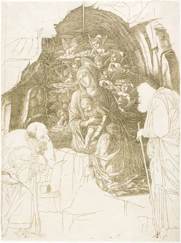The Adoration of the Magi (Virgin of the Grotto) Wall Art by Andrea Mantegna - High-Resolution Digital Print