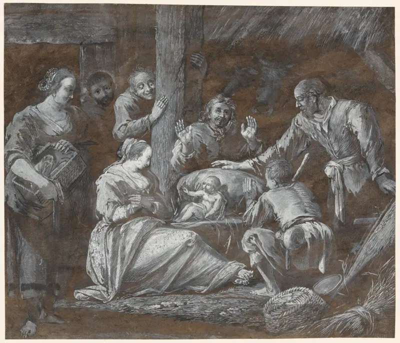 The Adoration of the Shepherds Wall Art by Gerrit van Battem - High-Resolution Digital Print