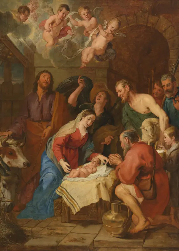 The Adoration of the Shepherds Wall Art by Gaspar de Crayer - High-Resolution Digital Print
