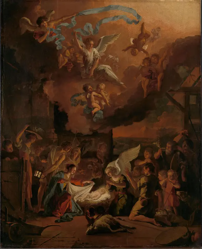 The Adoration of the Shepherds Wall Art by Abraham Daniëlsz. Hondius - High-Resolution Digital Print