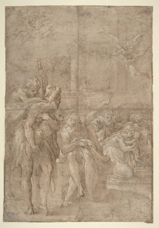 The Adoration of the Shepherds Wall Art by Parmigianino (Girolamo Francesco Maria Mazzola) - High-Resolution Digital Print