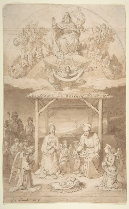 The Adoration of the Shepherds Wall Art by Tommaso Minardi - High-Resolution Digital Print