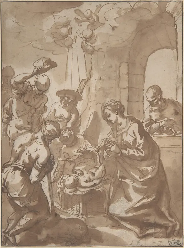 The Adoration of the Shepherds Wall Art by Hans Rottenhammer I - High-Resolution Digital Print