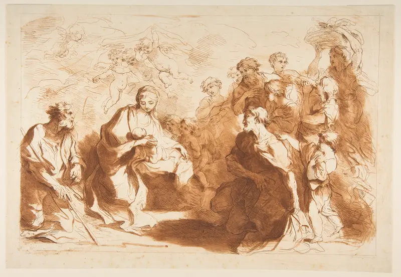 The Adoration of the Shepherds Wall Art by Francesco Bartolozzi - High-Resolution Digital Print