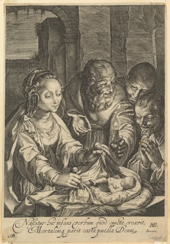 The Adoration of the Shepherds Wall Art by Abraham Blooteling - High-Resolution Digital Print