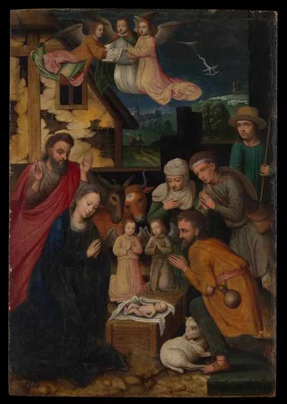 The Adoration of the Shepherds Wall Art by Marcellus Coffermans - High-Resolution Digital Print