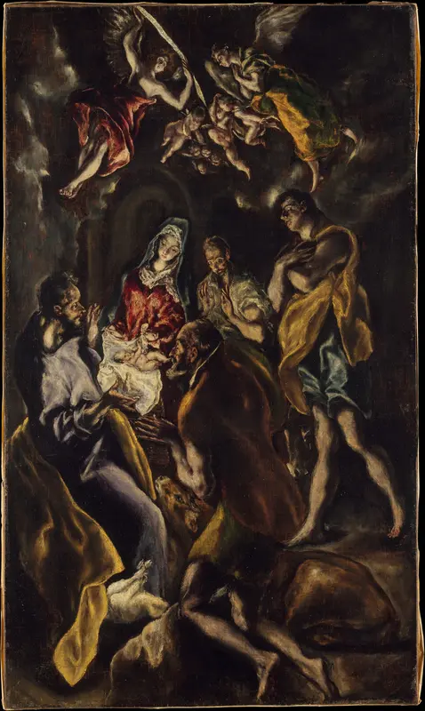 The Adoration of the Shepherds Wall Art by El Greco (Domenikos Theotokopoulos) and Workshop - High-Resolution Digital Print