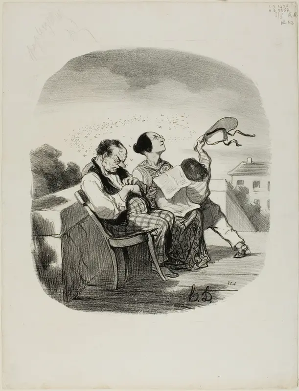 The Advantage of Sharing the Fresh Air on an Italian Terrace Together with a Great Number of Insects, plate 42 from Pastorales