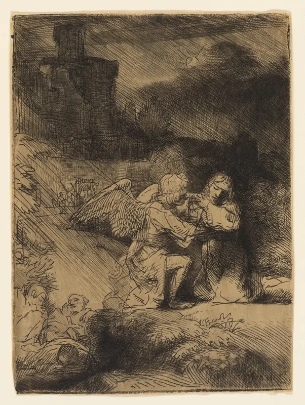 The Agony in the Garden Wall Art by Rembrandt van Rijn - High-Resolution Digital Print
