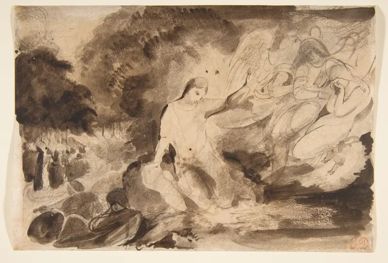 The Agony in the Garden Wall Art by Eugène Delacroix - High-Resolution Digital Print