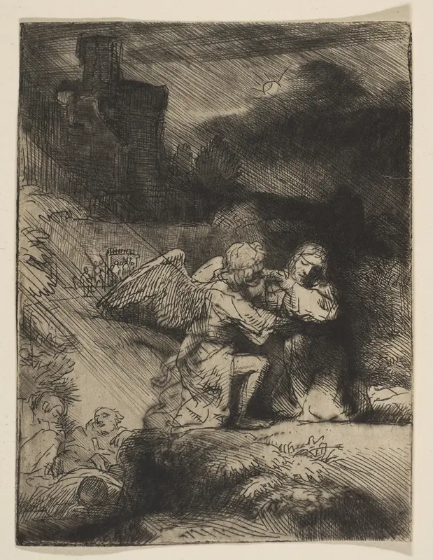 The Agony in the Garden Wall Art by Rembrandt (Rembrandt van Rijn) - High-Resolution Digital Print