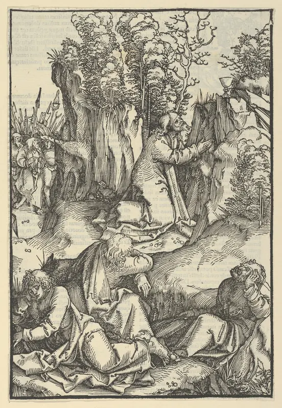 The Agony in the Garden, from Speculum passionis domini nostri Ihesu Christi Wall Art by Hans Schäufelein - High-Resolution Digital Print