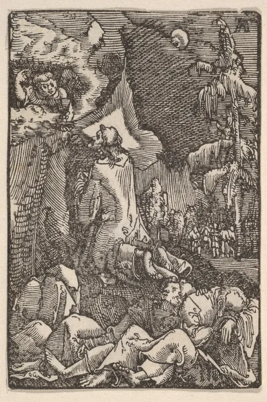 The Agony in the Garden, from "The Fall and Salvation of Mankind Through the Life and Passion of Christ" Wall Art by Albrecht Altdorfer - High-Resolution Digital Print