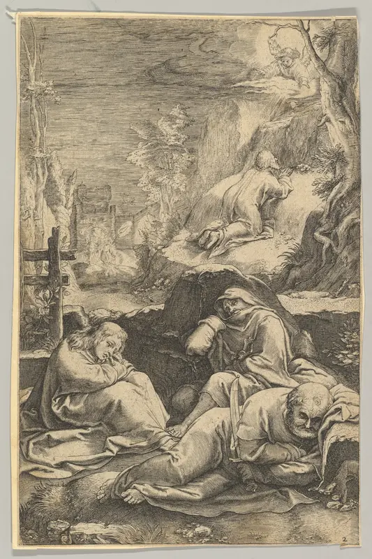 The Agony in the Garden, from "The Passion of Christ" Wall Art by Ludovicus Siceram - High-Resolution Digital Print