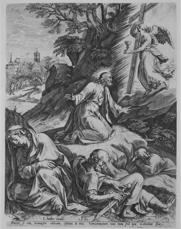 The Agony of Christ on Mount Olive Wall Art by Monogrammist SM - High-Resolution Digital Print
