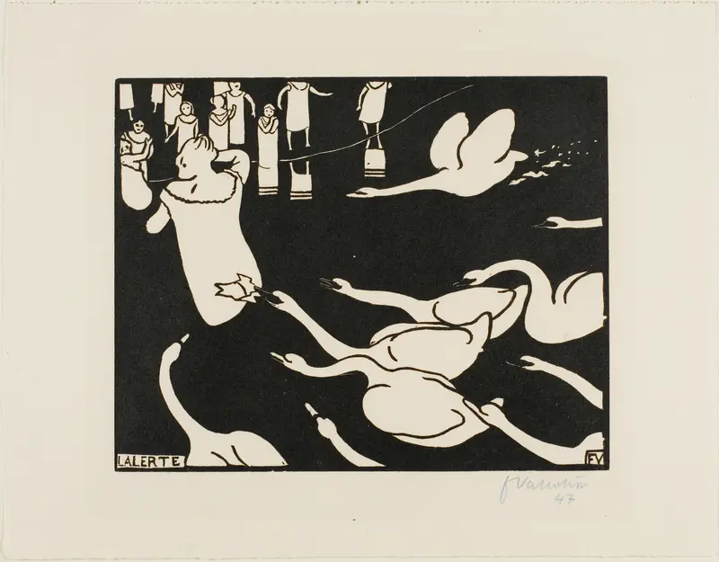 The Alarm Wall Art by Félix Edouard Vallotton - High-Resolution Digital Print
