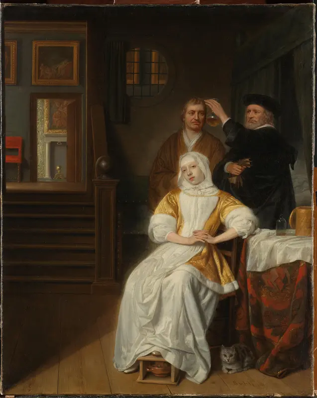 'The Anemic Lady' Wall Art by Samuel van Hoogstraten - High-Resolution Digital Print