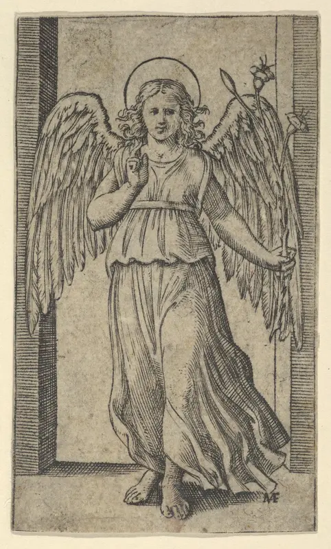 The Angel Gabriel standing,  from "Piccoli Santi" (Small Saints)