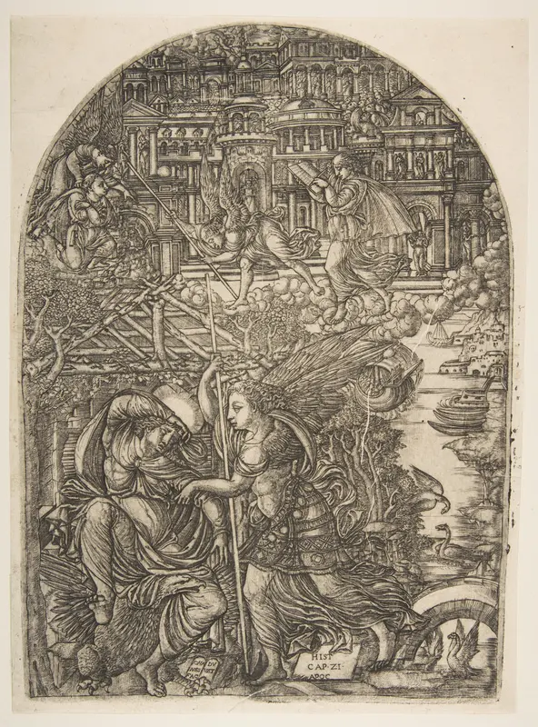 The Angel shows Saint John the New Jerusalem, from the Apocalypse Wall Art by Jean Duvet - High-Resolution Digital Print